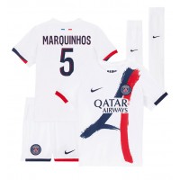 Paris Saint-Germain Marquinhos #5 Auswärts Trikotsatz Kinder 2024-25 Kurzarm (+ Kurze Hosen)